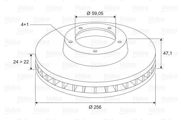 Valeo 186743 Bremsscheibe