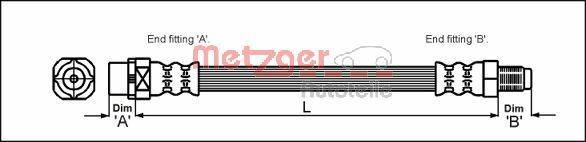 Metzger 4110044 Bremsschlauch