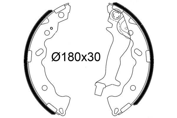 Valeo 564243 Bremsbackensatz