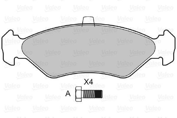 Valeo 598171 Bremsbelagsatz, Scheibenbremse