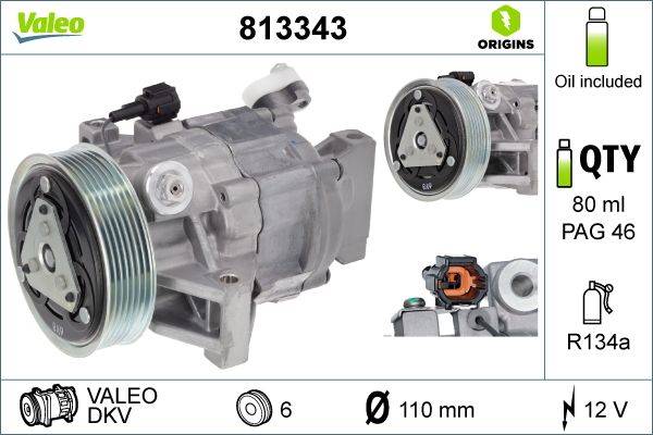 Valeo 813343 Kompressor, Klimaanlage