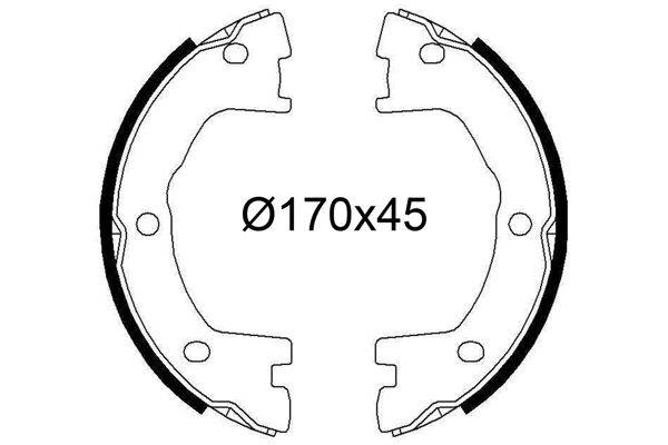 Valeo 564244 Bremsbackensatz, Feststellbremse