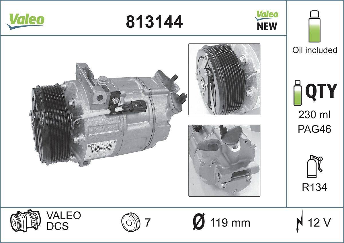 Valeo 813144 Kompressor, Klimaanlage