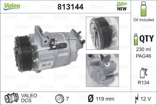 Valeo 813144 Kompressor, Klimaanlage