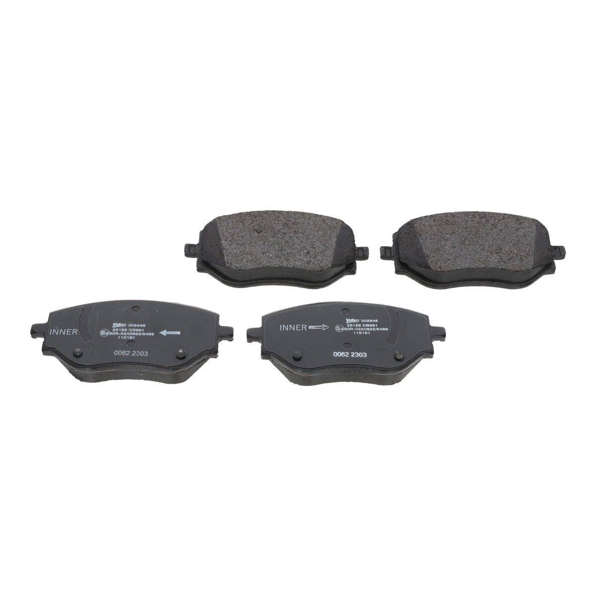 Valeo 302545 Bremsbelagsatz, Scheibenbremse