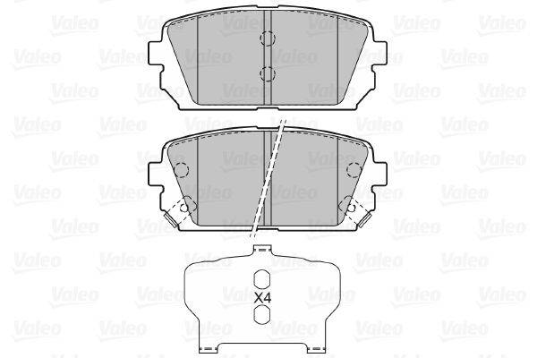 Valeo 598945 Bremsbelagsatz, Scheibenbremse