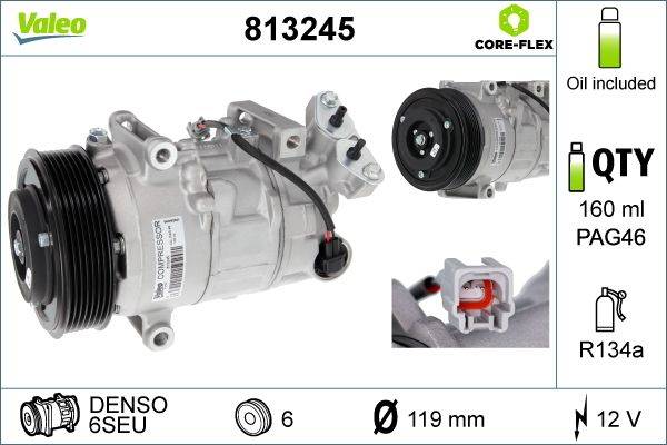 Valeo 813245 Kompressor, Klimaanlage