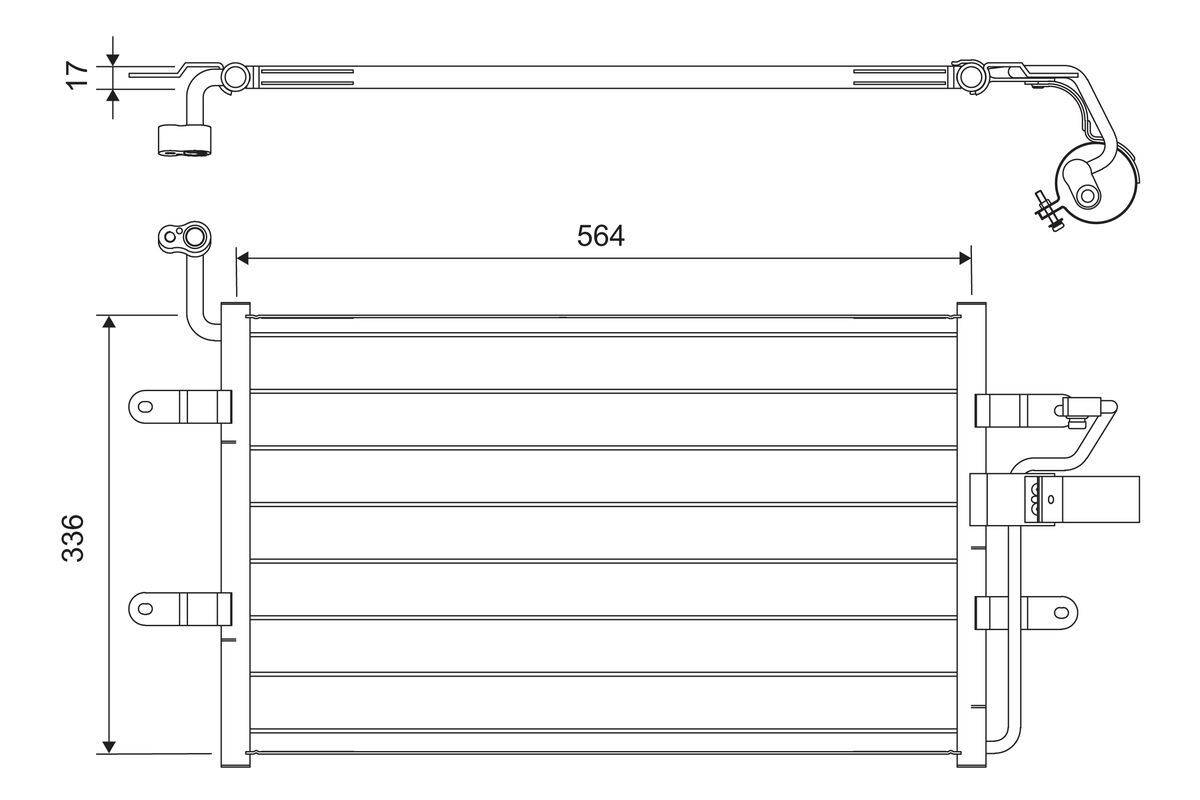 Valeo 817245 Kondensator, Klimaanlage
