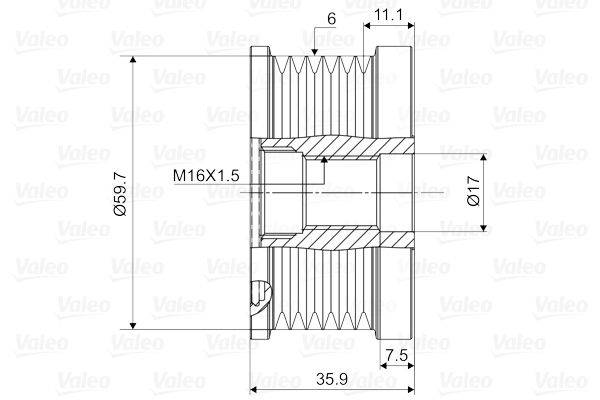 Valeo 588046 Generatorfreilauf