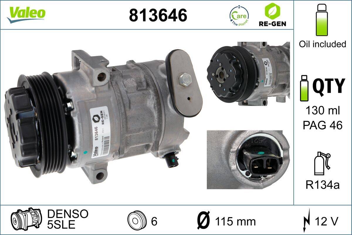 Valeo 813646 Kompressor, Klimaanlage