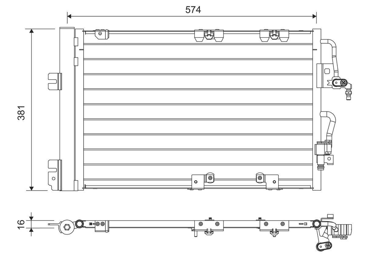 Valeo 817846 Kondensator, Klimaanlage
