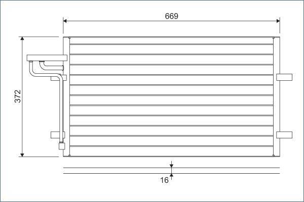Valeo 818046 Kondensator, Klimaanlage