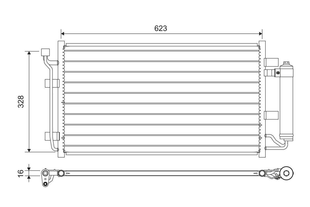 Valeo 822646 Kondensator, Klimaanlage