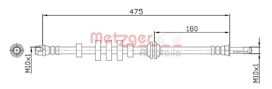 Metzger 4110447 Bremsschlauch