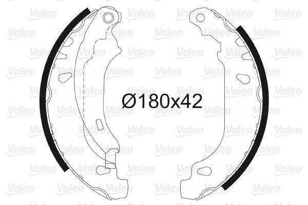 Valeo 562647 Bremsbackensatz