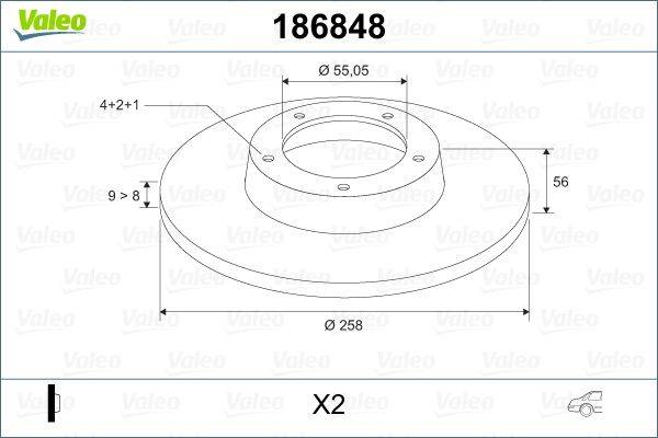 Valeo 186848 Bremsscheibe