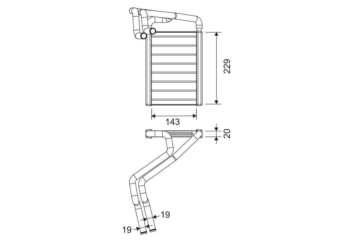 Valeo 811648 Wärmetauscher, Innenraumheizung