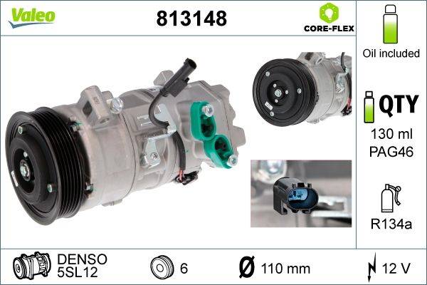Valeo 813148 Kompressor, Klimaanlage