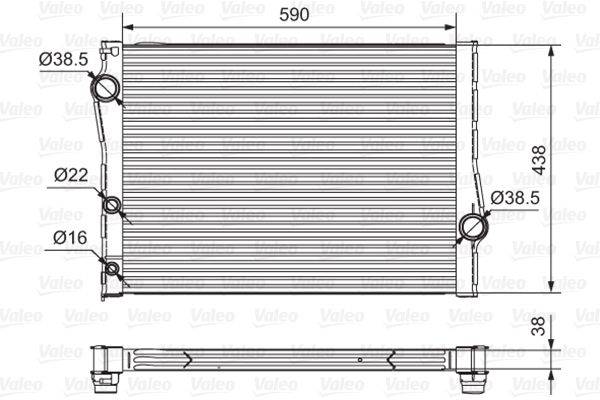 Valeo 701549 Kühler, Motorkühlung