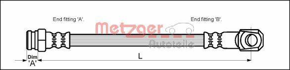 Metzger 4114050 Bremsschlauch
