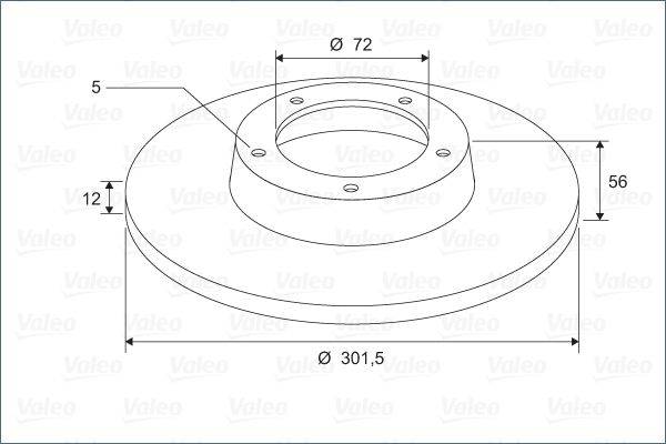 Valeo 197750 Bremsscheibe
