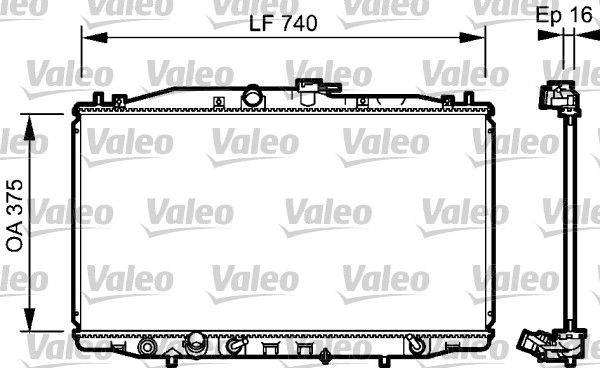 Valeo 735050 Kühler, Motorkühlung