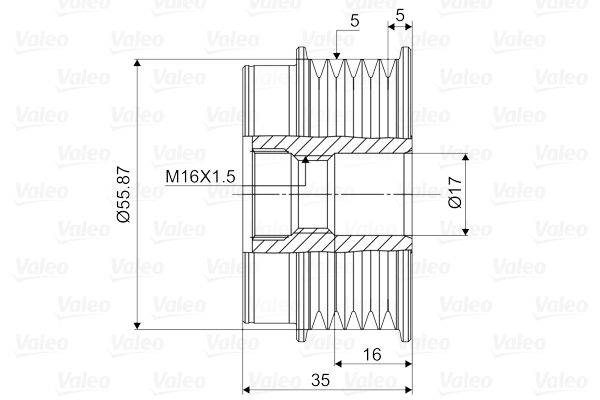 Valeo 588051 Generatorfreilauf