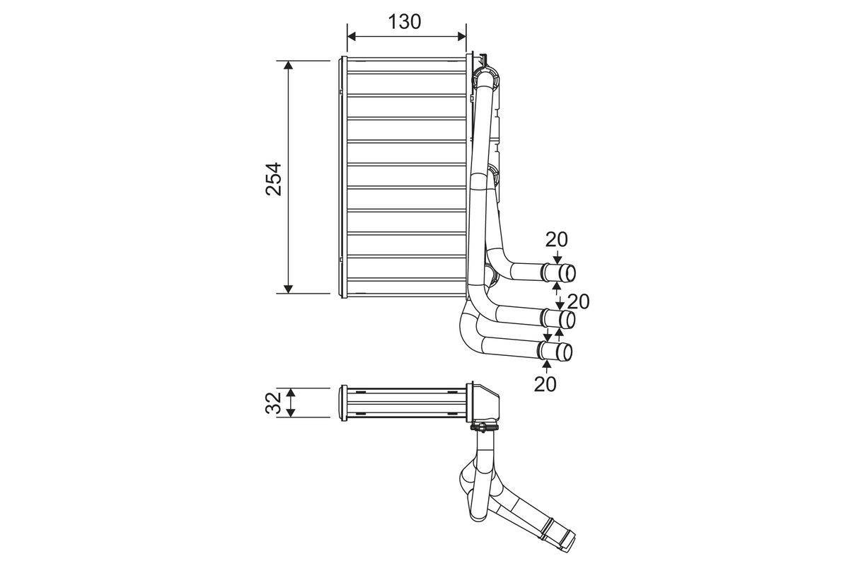 Valeo 811651 Wärmetauscher, Innenraumheizung