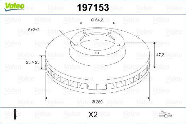 Valeo 197153 Bremsscheibe