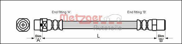 Metzger 4110053 Bremsschlauch