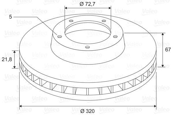 Valeo 197753 Bremsscheibe