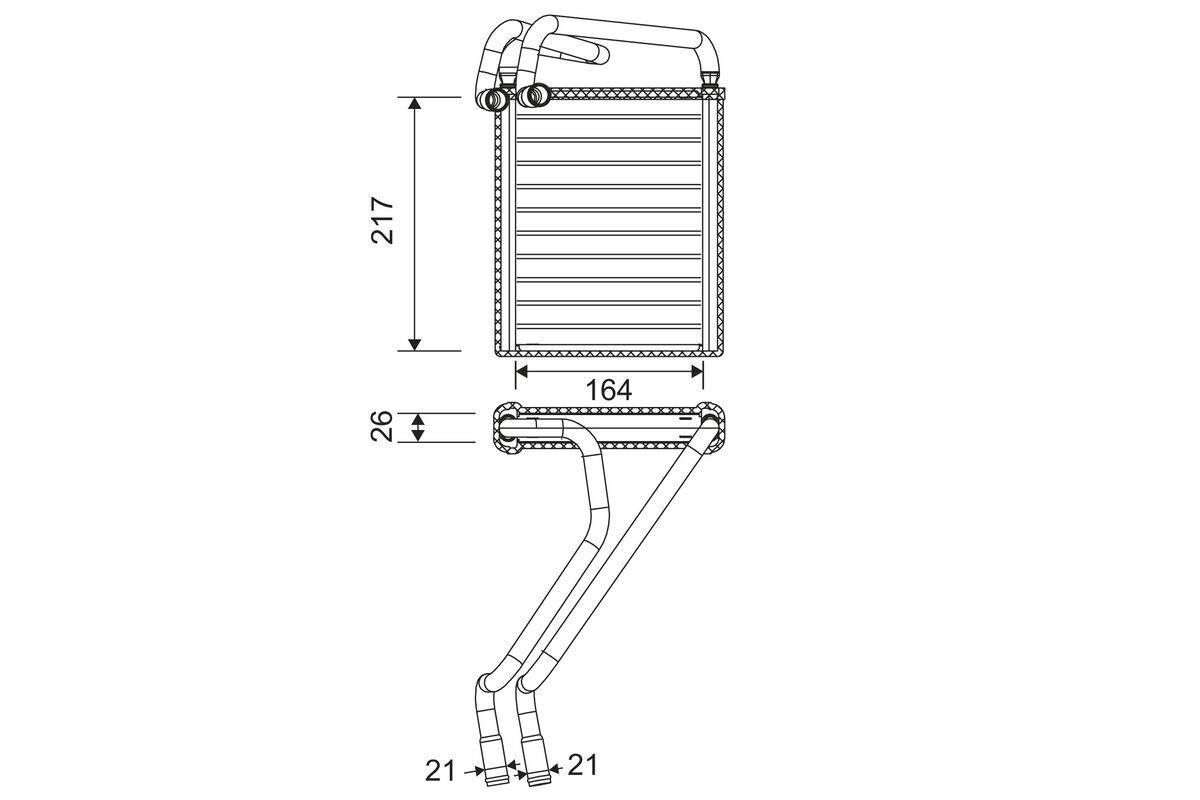 Valeo 811653 Wärmetauscher, Innenraumheizung