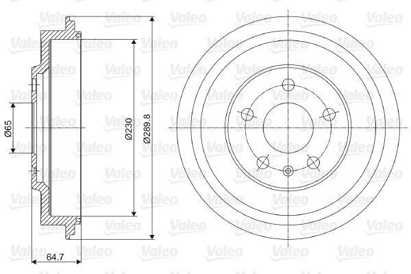Valeo 237054 Bremstrommel