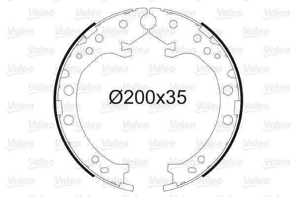 Valeo 564154 Bremsbackensatz, Feststellbremse