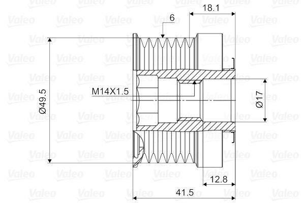 Valeo 588054 Generatorfreilauf