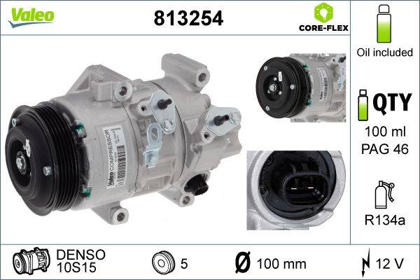 Valeo 813254 Kompressor, Klimaanlage