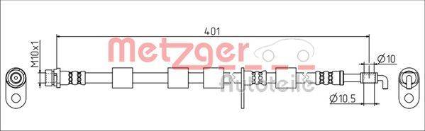 Metzger 4111555 Bremsschlauch