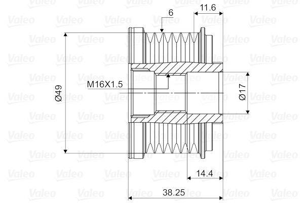 Valeo 588055 Generatorfreilauf