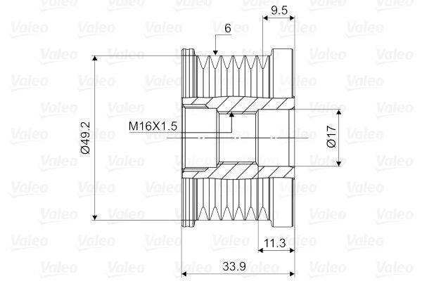 Valeo 588056 Generatorfreilauf