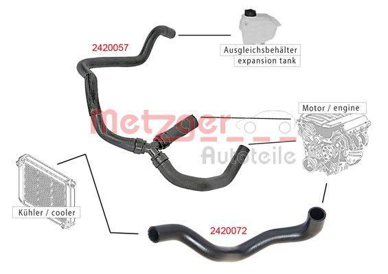 Metzger 2420057 Kühlerschlauch
