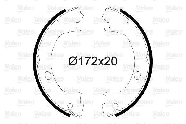 Valeo 564057 Bremsbackensatz, Feststellbremse