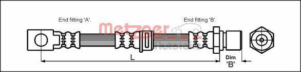 Metzger 4111758 Bremsschlauch