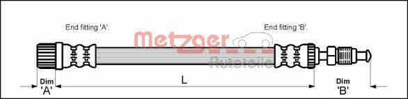 Metzger 4113258 Bremsschlauch