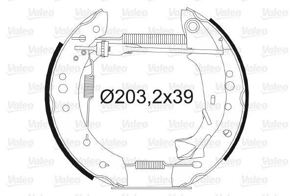 Valeo 554758 Bremsbackensatz