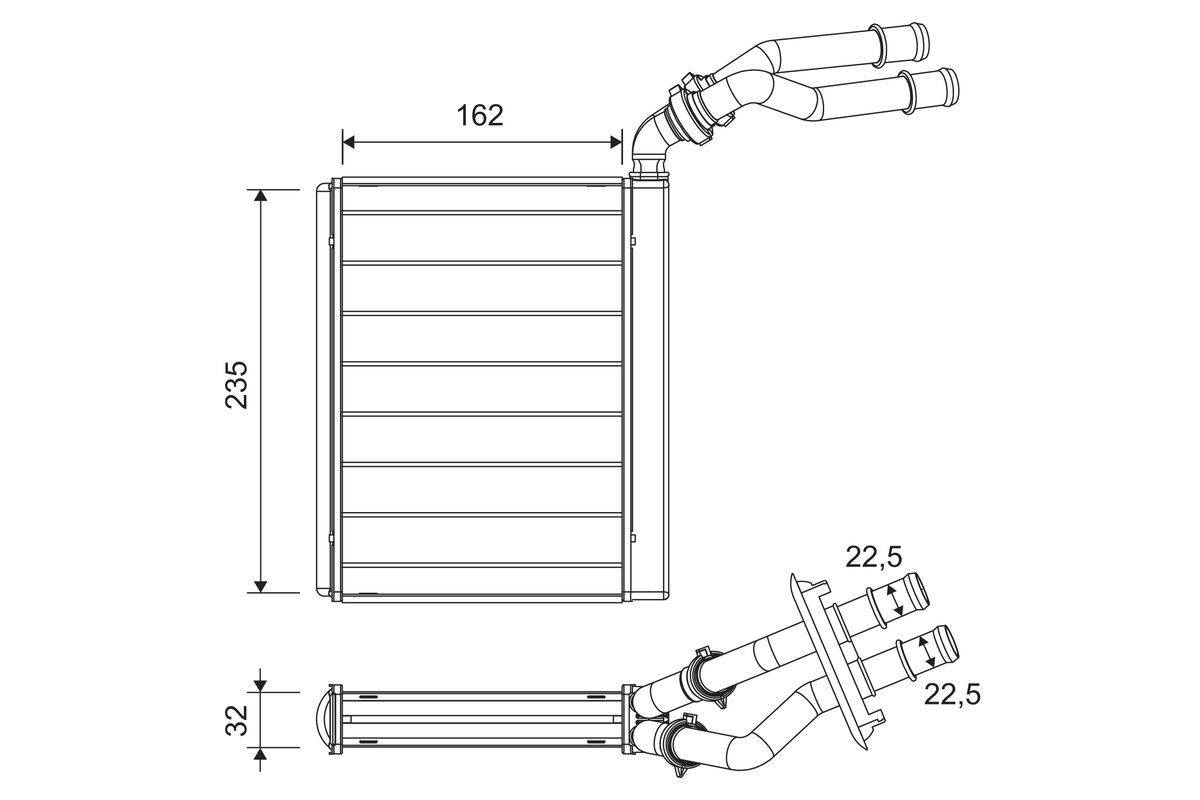 Valeo 811658 Wärmetauscher, Innenraumheizung