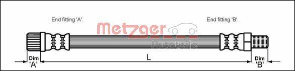 Metzger 4114667 Bremsschlauch