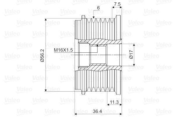 Valeo 588059 Generatorfreilauf