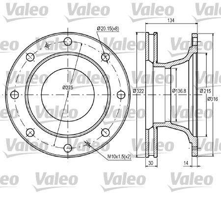 Valeo 187060 Bremsscheibe