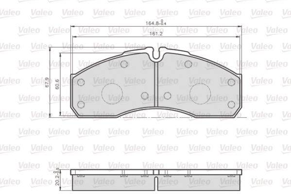 Valeo 872160 Bremsbelagsatz, Scheibenbremse