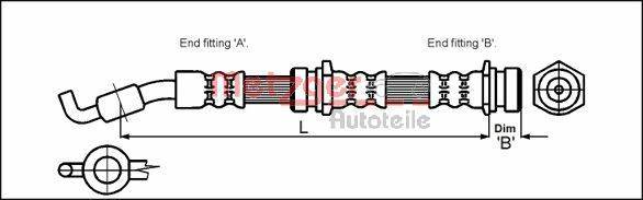 Metzger 4114061 Bremsschlauch